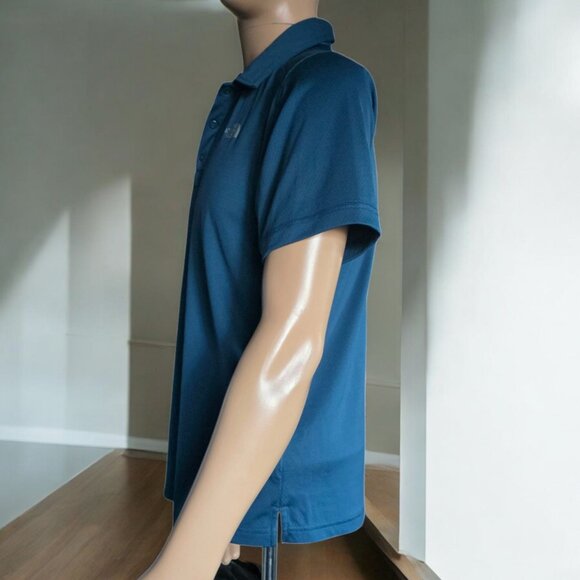 THE NORTH FACE ( SM ) Short Sleeve Crag Polo Shirt Mens Turquoise - Picture 4 of 8